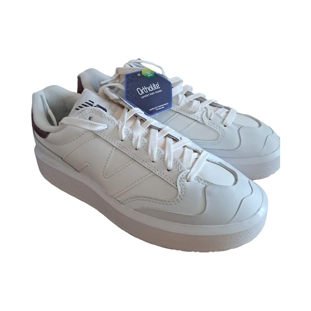 New Balance CT302LI Leather Sneakers Men's 7.5 Wmns 9 White/ Washed Burgundy New